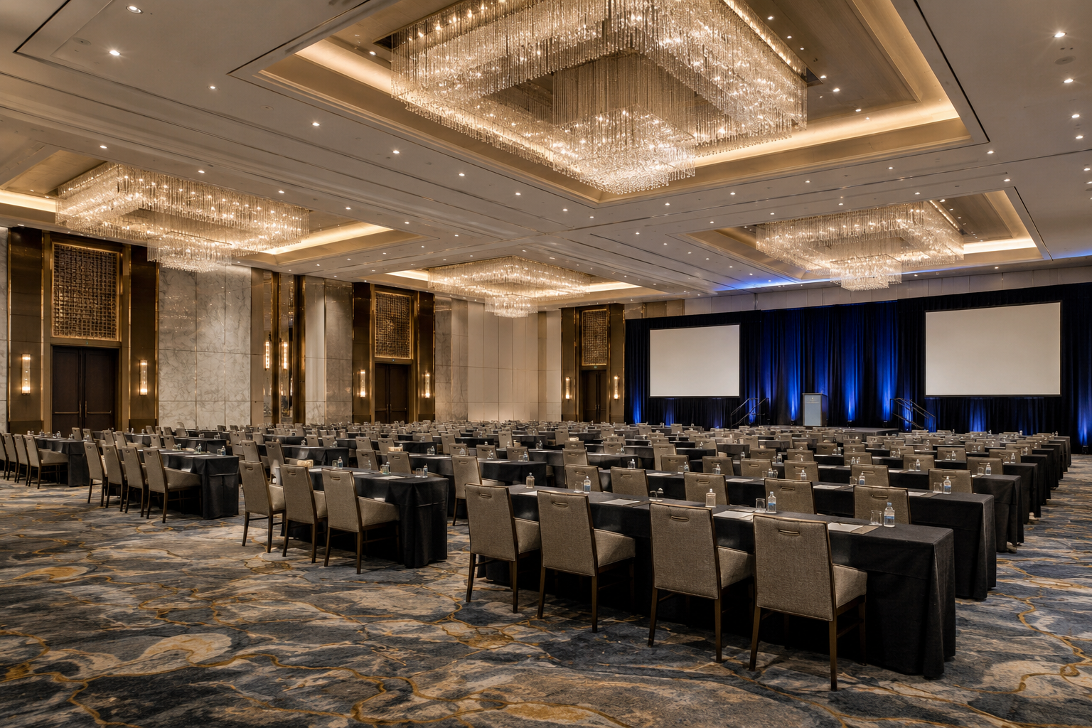 Illustrative ballroom and convention event space